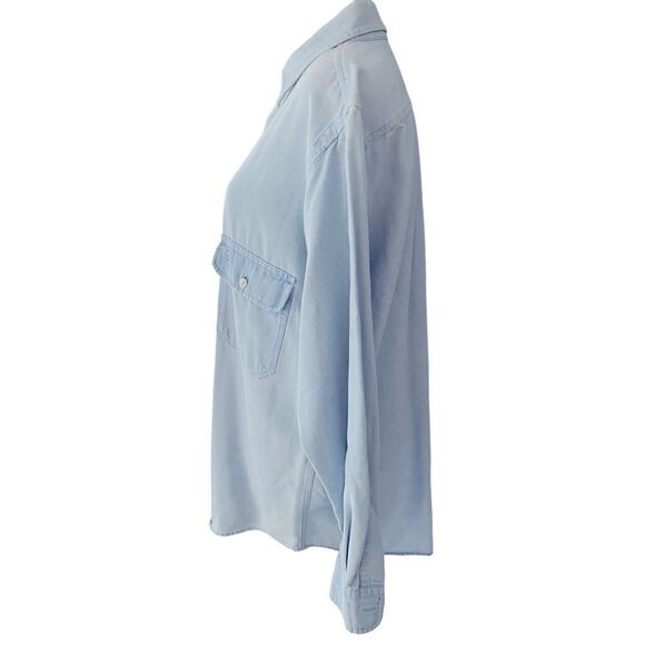 Murphy & Nye Sailmakers M Marine Heritage light wash chambray button down shirt - Picture 5 of 7